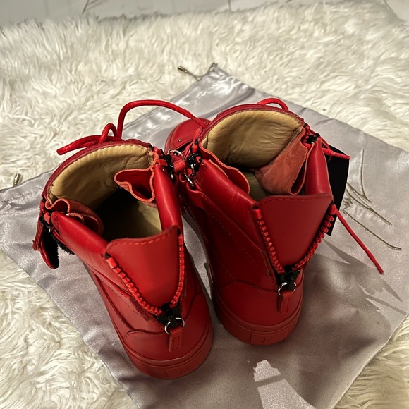 Giuseppe Zanotti red high top sneaker men’s sz 40 - Picture 7 of 8